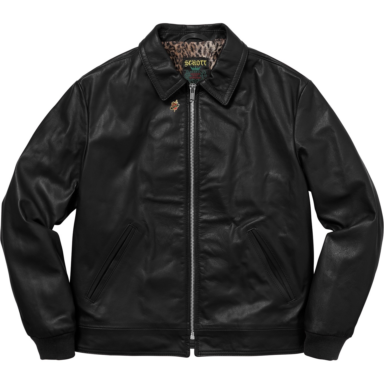 Supreme®/Schott® Leopard Lined Leather Work Jacket view 8